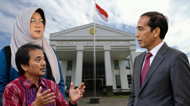 FOTO : Ilustrasi Jokowi hadiri sidang pembuktian di PN Jakarta Timur /Ai